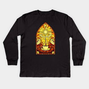 Coffee The Holy Brew Kids Long Sleeve T-Shirt